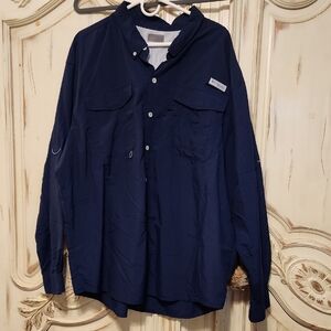 Columbia Men's Dark Blue PFG Shirt